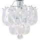 COLGANTE ACRILICO 1 LUZ 24 CM CROMO - Envío Gratuito