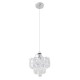 COLGANTE ACRILICO 1 LUZ 24 CM CROMO - Envío Gratuito