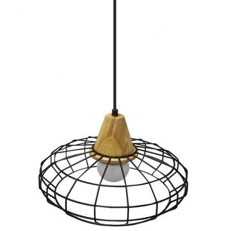 LÁMPARA COLGANTE VINTAGE CON MADERA ARTISTICA - Envío Gratuito