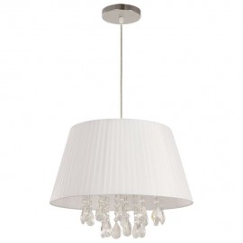 COLGANTE ACERO Y TELA 1 LUZ - Envío Gratuito