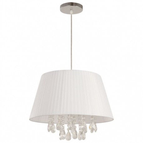 COLGANTE ACERO Y TELA 1 LUZ - Envío Gratuito