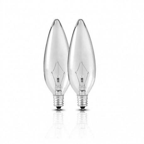 FOCO INCANDESCENTE VELA 2 PIEZAS 40W - Envío Gratuito
