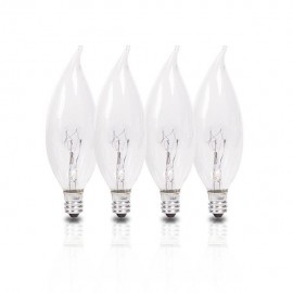 LÁMPARA INCANDESCENTE VELA 4 PIEZAS 40W - Envío Gratuito