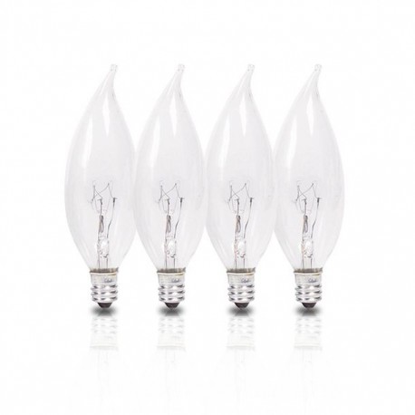 LÁMPARA INCANDESCENTE VELA 4 PIEZAS 40W - Envío Gratuito