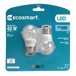 FOCO LED MINI GLOBO 5 W LUZ BLANCA 2 PIEZAS - Envío Gratuito
