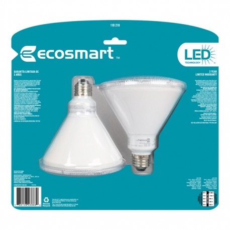 FOCO LED PAR38 17W LUZ AMARILLA 2 PIEZAS - Envío Gratuito