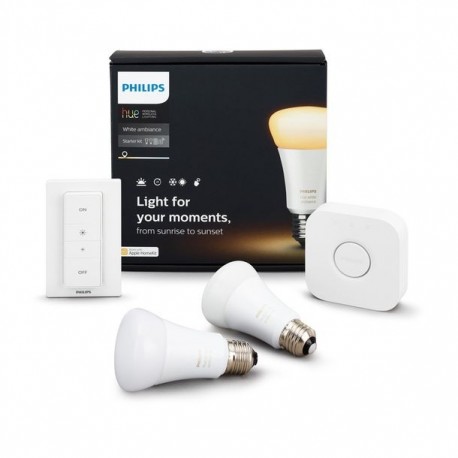PHILIPS HUE WHITE AMBIANCE A19 10W SET - Envío Gratuito
