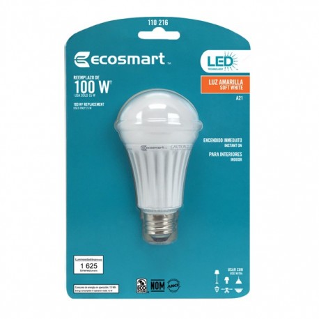FOCO LED A21 15W LUZ AMARILLA 1 PIEZA - Envío Gratuito