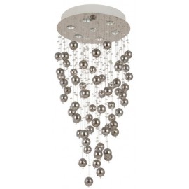COLGANTE CON ESFERAS Y CRISTAL DE 7 LUCES GU10 - Envío Gratuito
