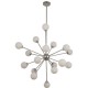 COLGANTE EN CROMO Y VIDRIO G9 DE 18 LUCES - Envío Gratuito