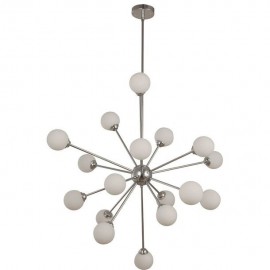 COLGANTE EN CROMO Y VIDRIO G9 DE 18 LUCES - Envío Gratuito