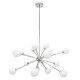 COLGANTE EN CROMO Y VIDRIO G9 DE 18 LUCES - Envío Gratuito