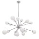 COLGANTE EN CROMO Y VIDRIO G9 DE 18 LUCES - Envío Gratuito