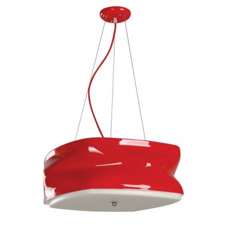 COLGANTE EN POLIRESINA ROJO Y BLANCO DE 3 LUCES - Envío Gratuito