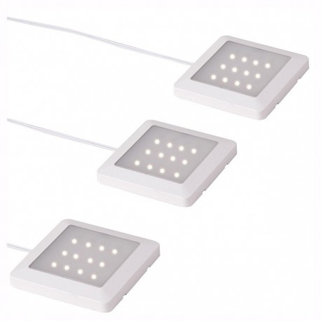 3 LUCES DE ACENTO LED 6 W CUADRADOS - Envío Gratuito