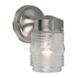 LÁMPARA DE PARED EXTERIOR 1LUZ NÍQUELADO HAMPTON BAY - Envío Gratuito