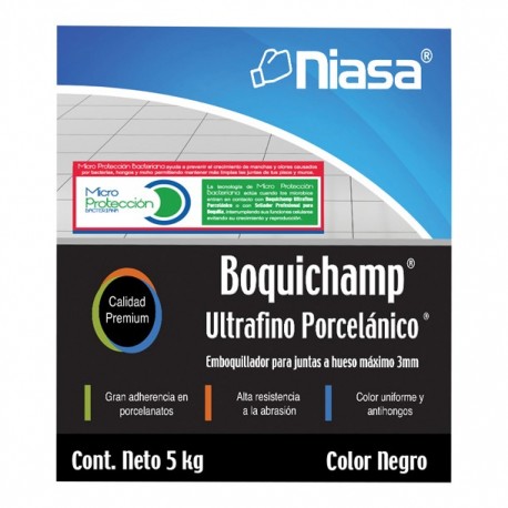 BOQUICHAMP ULTRAFINO NEGRO - Envío Gratuito