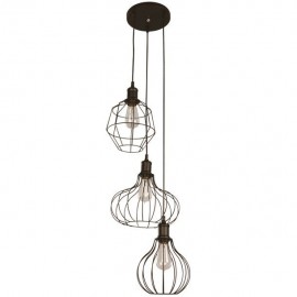 LLÁMPARA COLGANTE DE ACERO 3 LUCES - Envío Gratuito