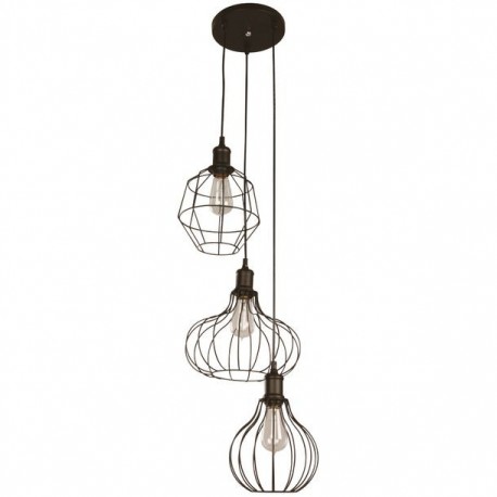 LLÁMPARA COLGANTE DE ACERO 3 LUCES - Envío Gratuito