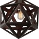 COLGANTE DE ACERO Y MADERA WENGUE 1 LUZ - Envío Gratuito
