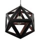 COLGANTE DE ACERO Y MADERA WENGUE 1 LUZ - Envío Gratuito