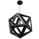COLGANTE DE ACERO Y MADERA WENGUE 1 LUZ - Envío Gratuito