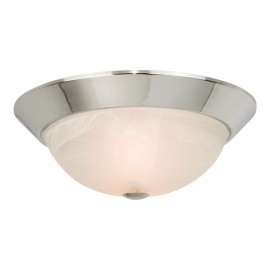 PLAFÓN BORDE CROMADO 2 LUCES - Envío Gratuito