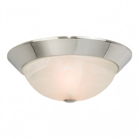 PLAFÓN BORDE CROMADO 2 LUCES - Envío Gratuito