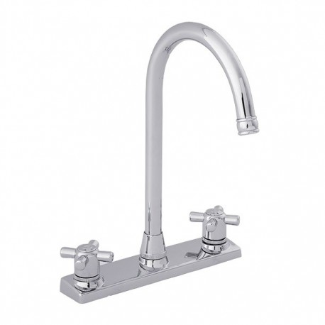 MEZCLADORA 8" PARA COCINA ARGON CROMO - Envío Gratuito