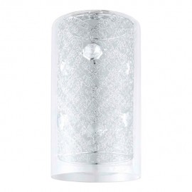 PANTALLA COLGANTE CRISTAL CON APLICACIONES EN ALAMBRE - Envío Gratuito