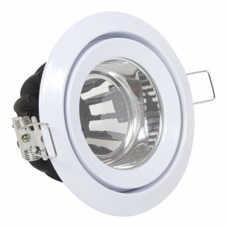 DOWNLIGHT FIJO 4" MR16 C/CRISTAL BLANCO - Envío Gratuito