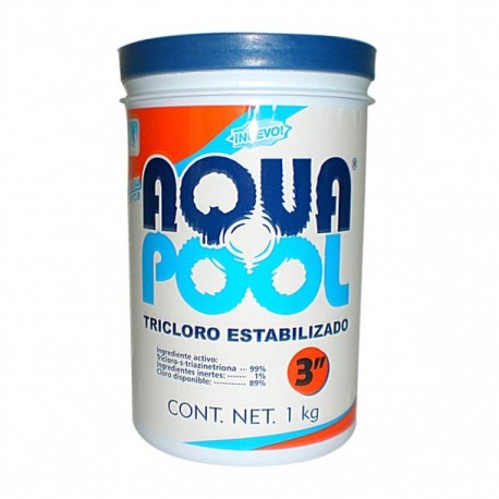 TABLETA DE TRICLORO ESTABILIZADO 3" 1 KG - Envío Gratuito