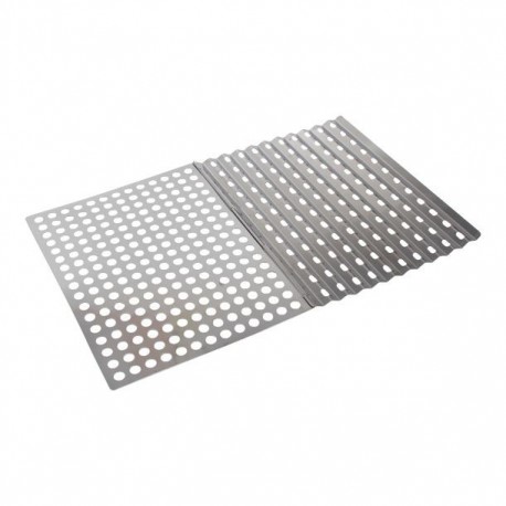 BANDEJA PARA ASAR 2 CARAS ACERO INOX - Envío Gratuito