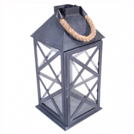 FAROL DE HIERRO GRIS - Envío Gratuito