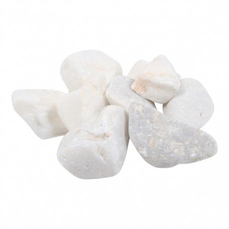 PIEDRA BOLEADA MARMOL BLANCA VIGORO 20 KG - Envío Gratuito
