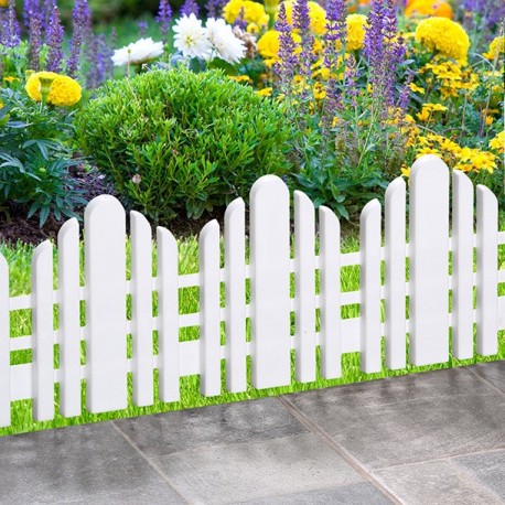 CERCA DECORATIVA PLÁSTICA BLANCA 57 CM - Envío Gratuito