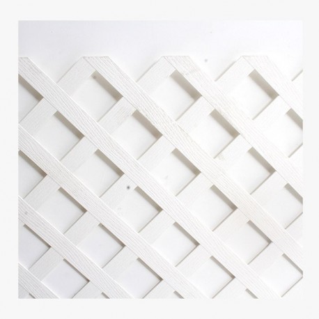 CERCA PLÁSTICO DIAMOND BLANCO .41X121 CM - Envío Gratuito