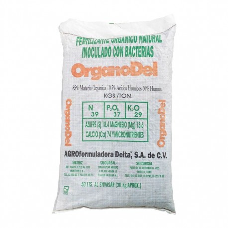 FERTILIZANTE ORGANODEL 30 KG - Envío Gratuito