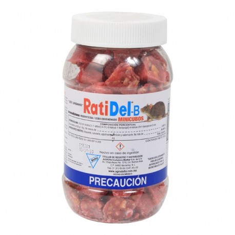 RATICIDA RATIDEL MINI CUBOS 250 GR - Envío Gratuito