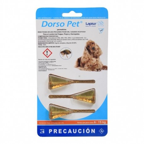 GARRAPATICIDA PERROS 6 A 15 KG 3 PZ - Envío Gratuito