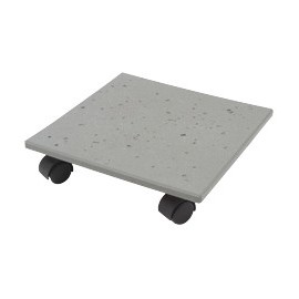 PORTAMACETA CUADRADA PLÁSTICO 12" CON RUEDAS - Envío Gratuito