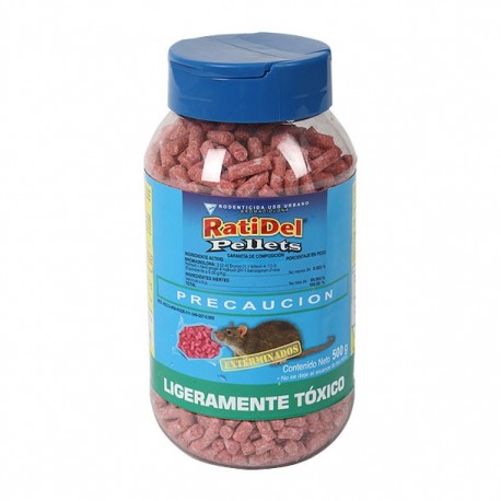 INSECTICIDA RATIDEL PELLETS 500 GR - Envío Gratuito