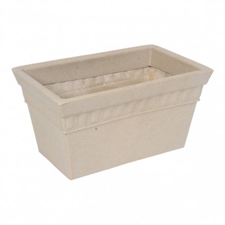 MACETA RECTANGULAR BEIGE 18.7" - Envío Gratuito