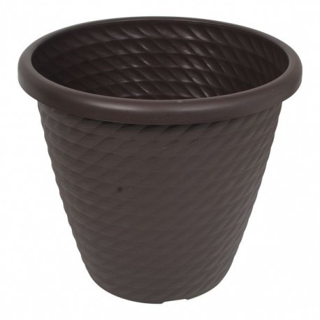 MACETA PLÁSTICA SAMAR 16" CHOCOLATE - Envío Gratuito