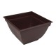 MACETA PLÁSTICA CUADRADA 14" CHOCOLATE - Envío Gratuito