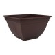 MACETA PLÁSTICA CUADRADA 14" CHOCOLATE - Envío Gratuito