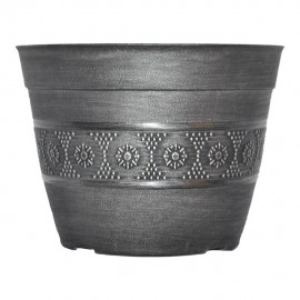 MACETA PLÁSTICA SIERRA 25 CM PLATA - Envío Gratuito