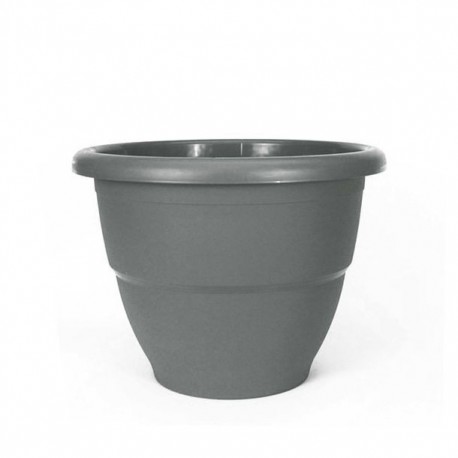MACETA VIENA 24 COLOR GRIS PLASTICO - Envío Gratuito