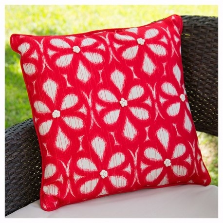 COJIN FLORES ROJAS 45.7CM - Envío Gratuito