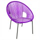 SILLA DECORATIVA CORDONES MORADA - Envío Gratuito